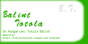 balint totola business card